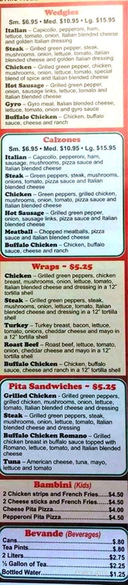 Disilvas Pizzeria - Brentwood, PA menu_pic