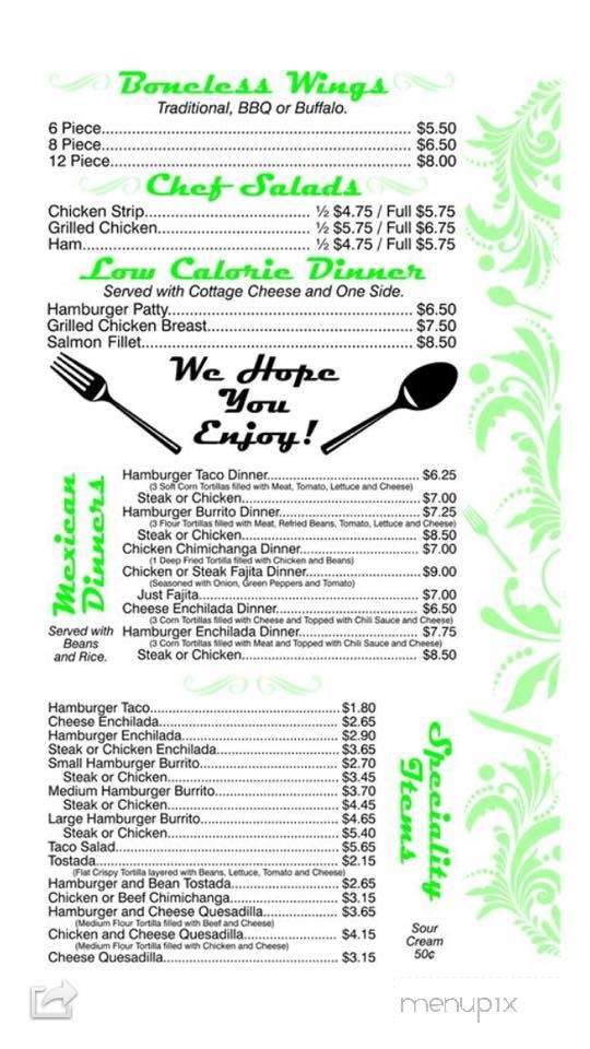 Do Drop in Cafe - Mason City, IL menu_pic