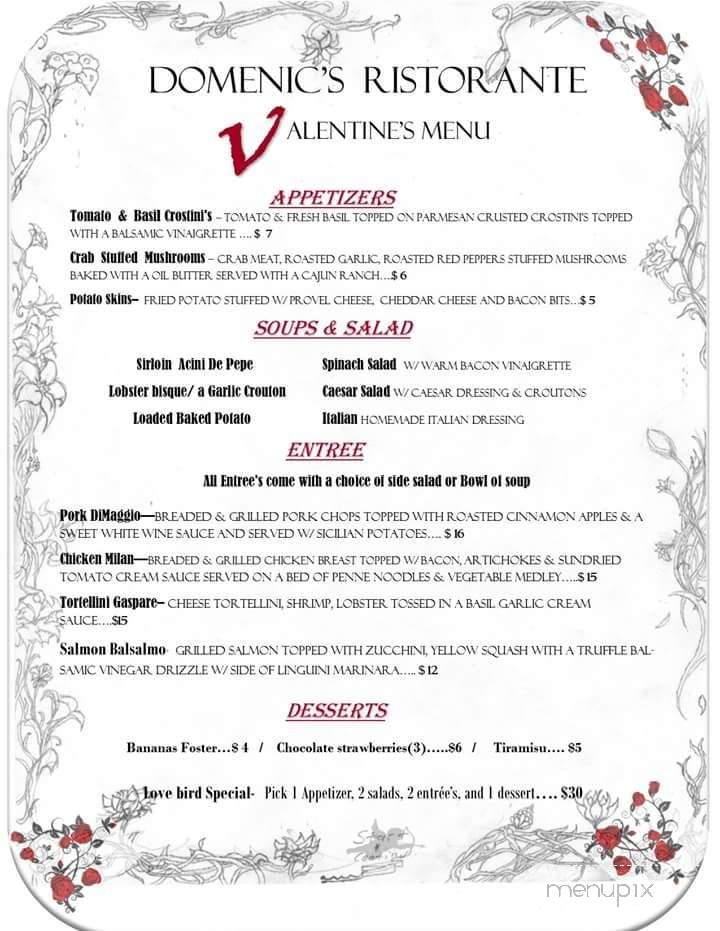 /380271400/Domenics-Ristorante-Menu-Union-MO - Union, MO