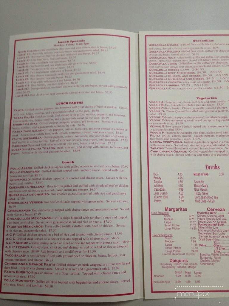 Dos Hermanos - New Martinsville, WV menu_pic