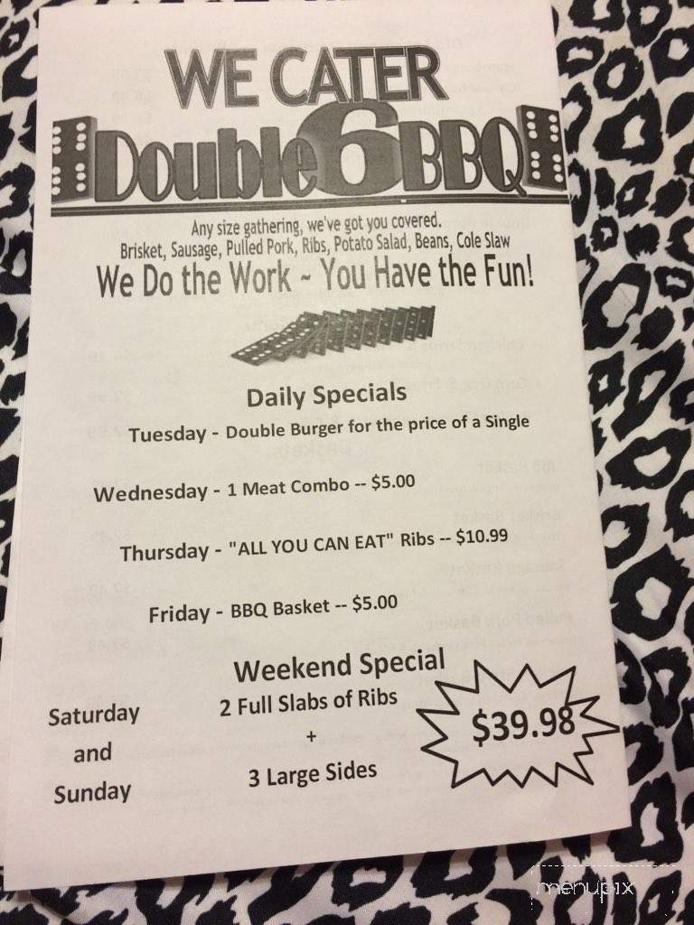 Double - Weatherford, OK menu_pic