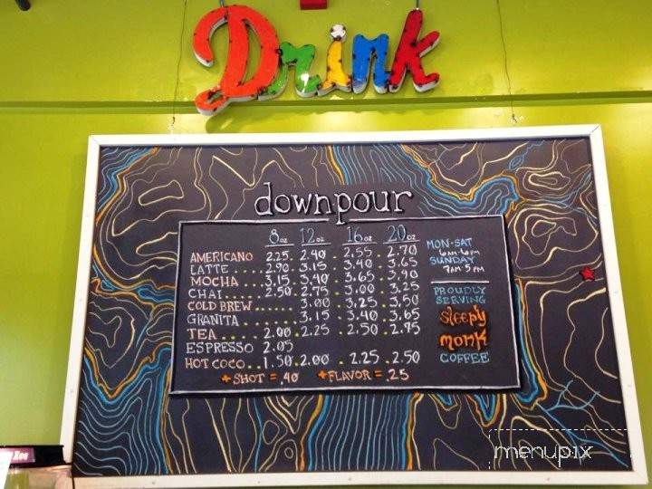 Down Pour Coffee Bar - Redmond, WA menu_pic
