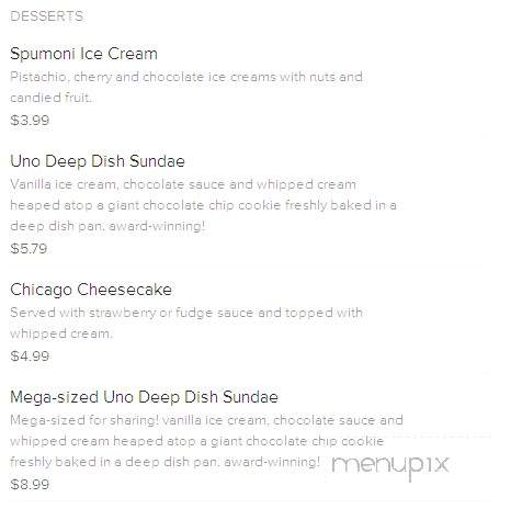 Due Pizzeria - Chicago, IL menu_pic