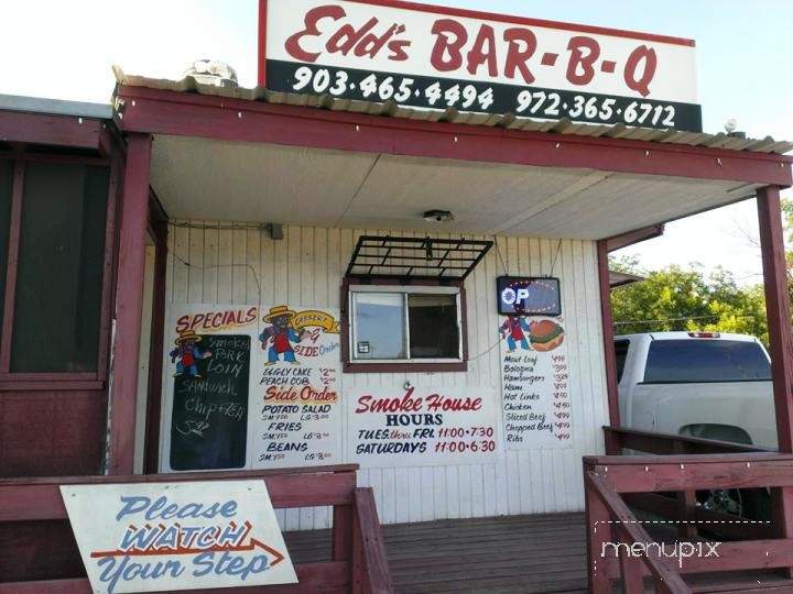 Edd's BBQ Smoke House - Denison, TX menu_pic