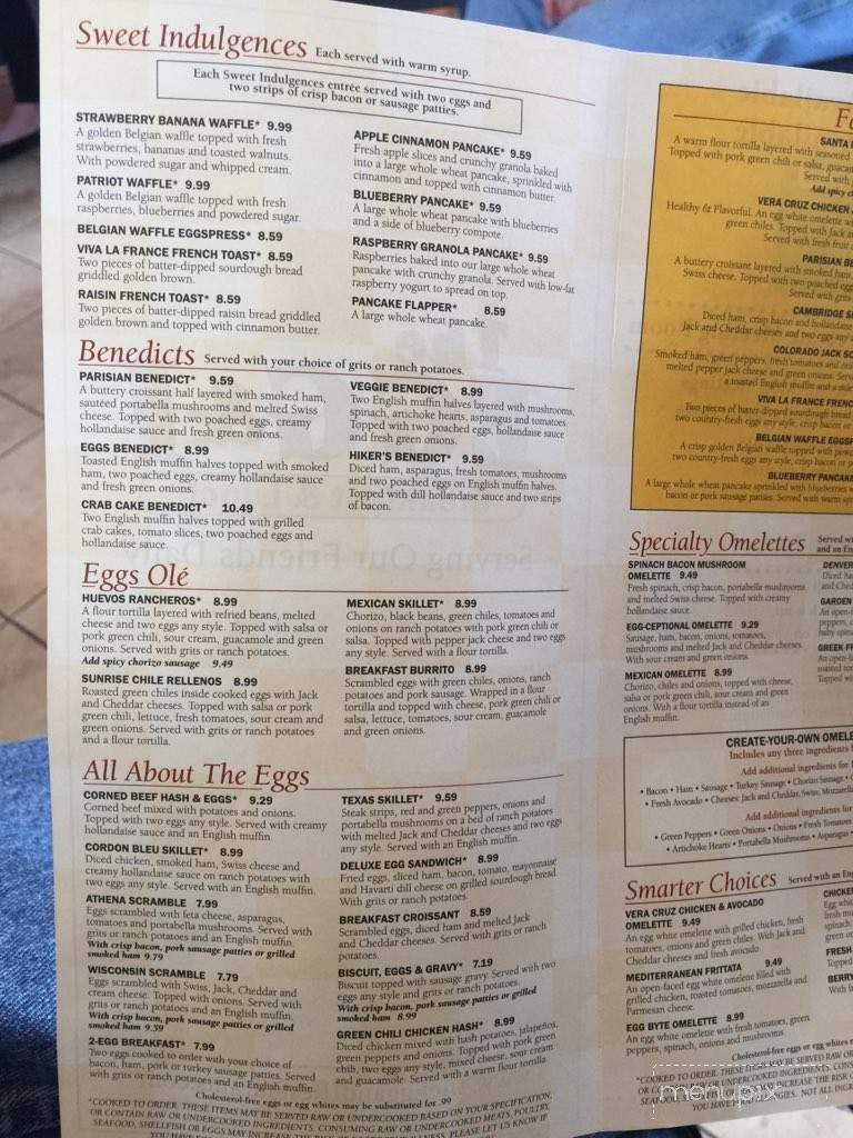 Egg and I - Hendersonville, TN menu_pic