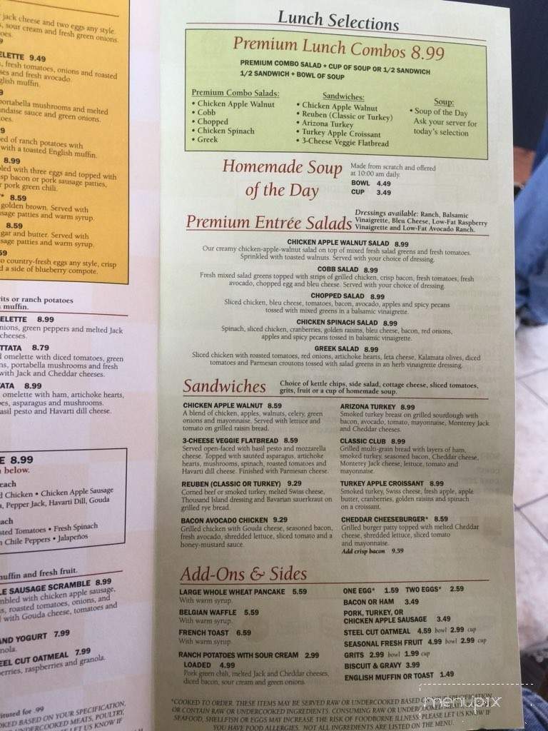 Egg and I - Hendersonville, TN menu_pic