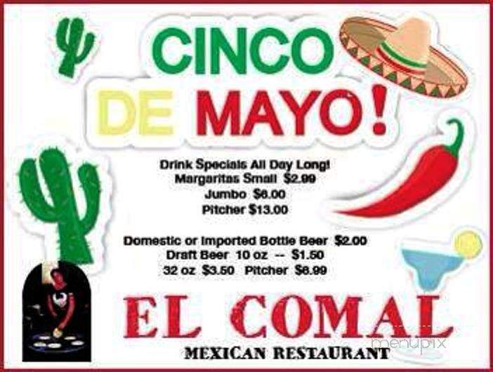 El Comal - Mccalla, AL menu_pic