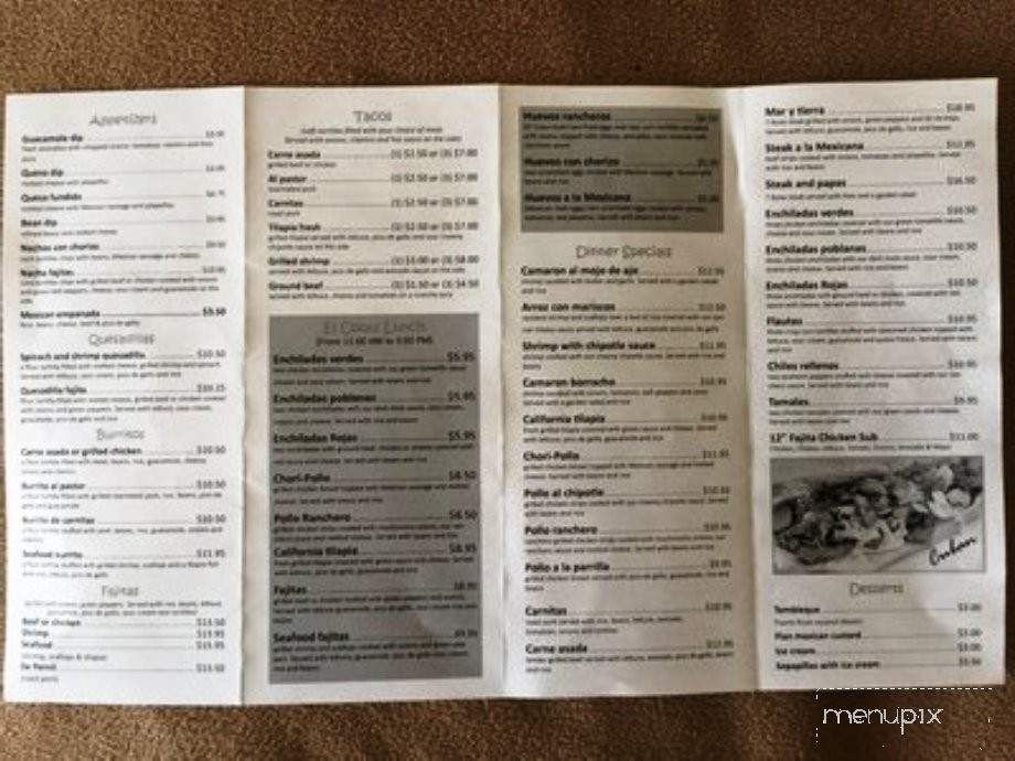 El Coqui - Frederica, DE menu_pic