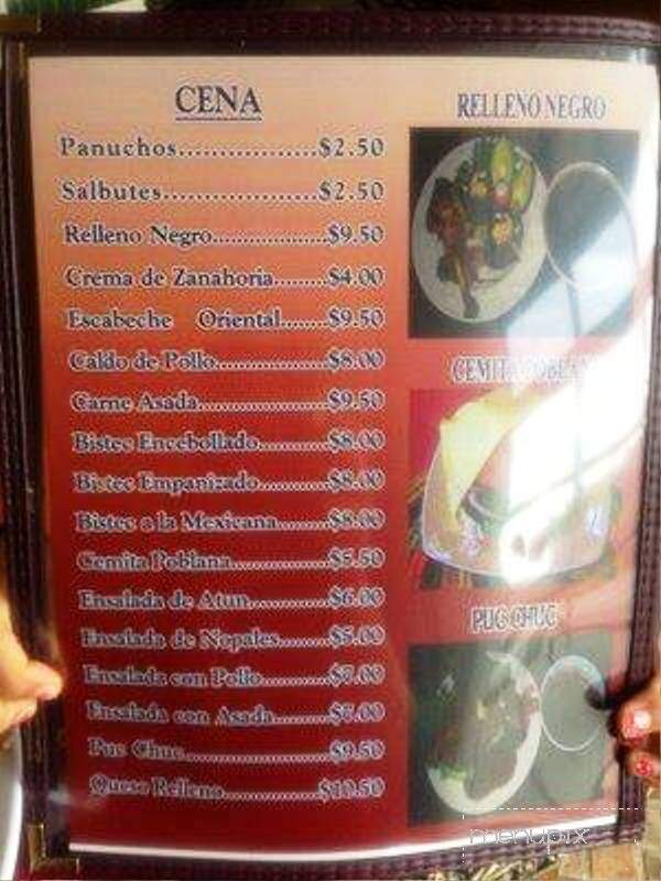 El Faisan Y El Venado - Los Angeles, CA menu_pic