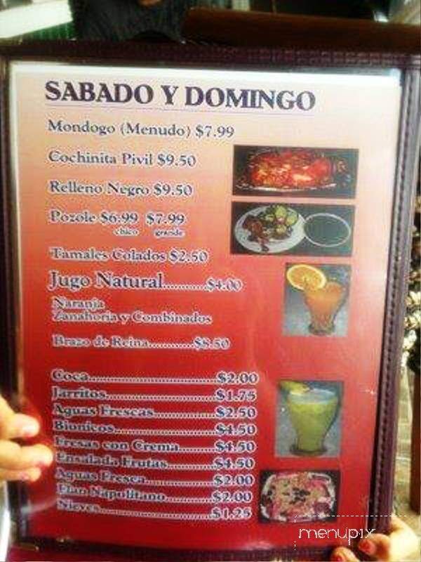 El Faisan Y El Venado - Los Angeles, CA menu_pic
