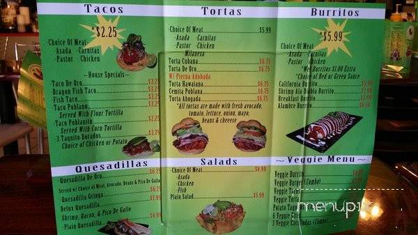El Gallo de Oro - Buena Park, CA menu_pic