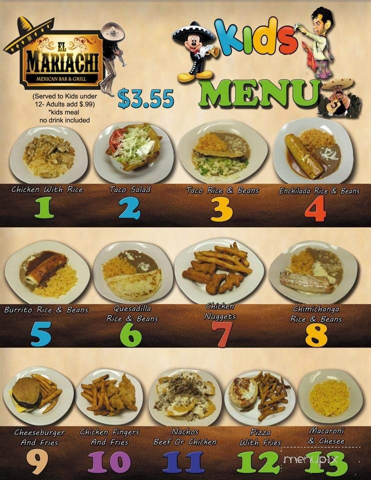 El Mariachi Bar & Grill - Batesville, MS menu_pic