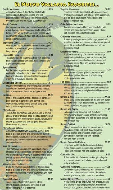 El Nuavo - Toledo, OH menu_pic