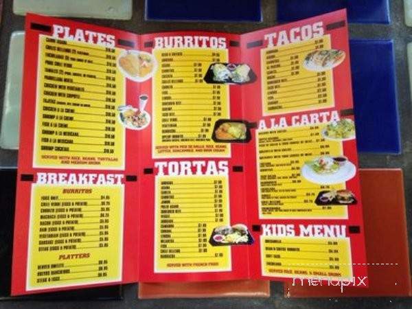 Menu of El Ranchito Viejo in Moab, UT 84532