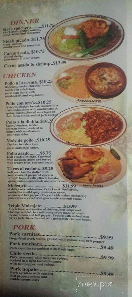 El Rincon Mexican Restaurant - Ashton, ID menu_pic