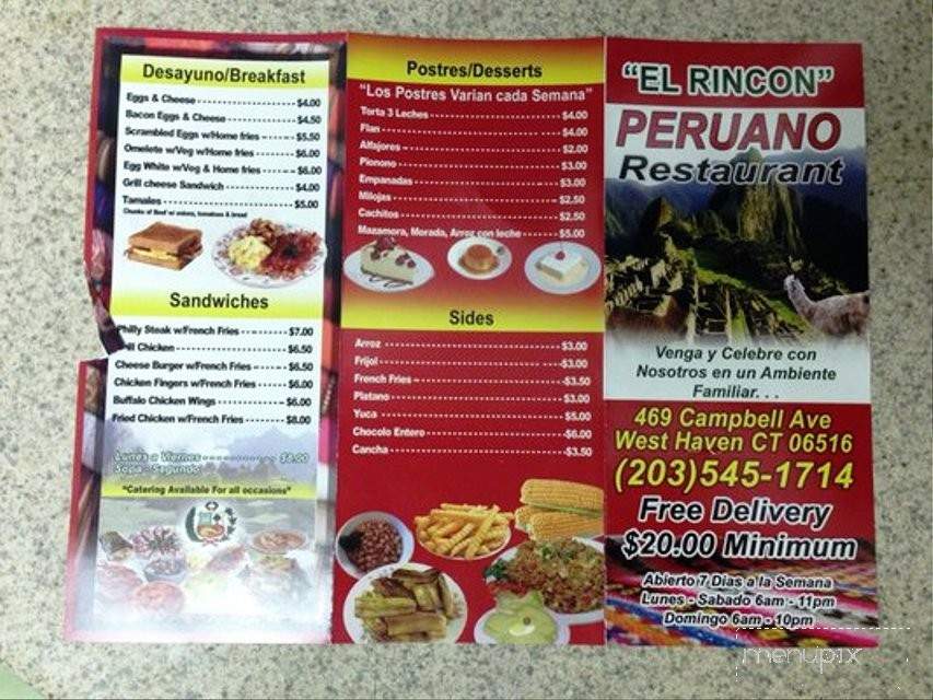 /380253328/El-Rincon-Peruvian-Restaurant-West-Haven-CT - West Haven, CT