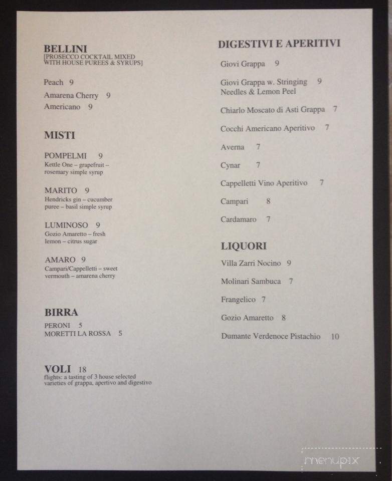 Enoteca Umberto - Providence, RI menu_pic