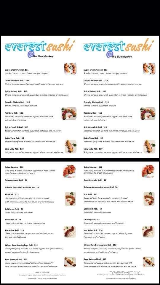 Everest Sushi - Birmingham, AL menu_pic