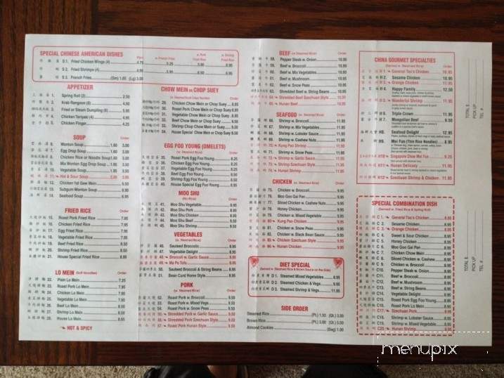 Menu of Evergreen Buffet & Grill in Wildwood, FL 34785