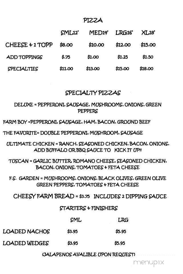 Farmstand Pizza & Carry Out - Sidney, OH menu_pic