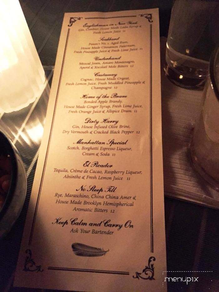 Featherweight - Brooklyn, NY menu_pic
