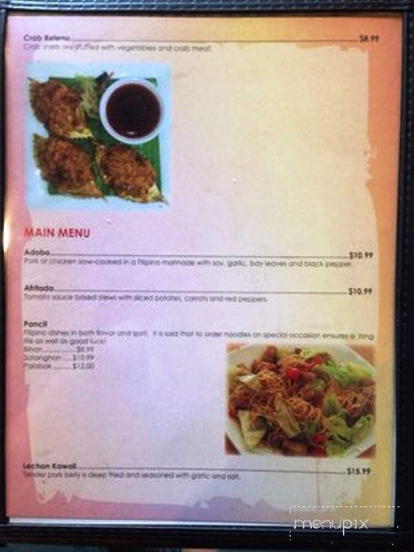 Filipino Cuisine - Jacksonville, FL menu_pic