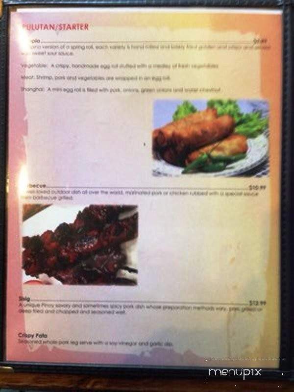Filipino Cuisine - Jacksonville, FL menu_pic