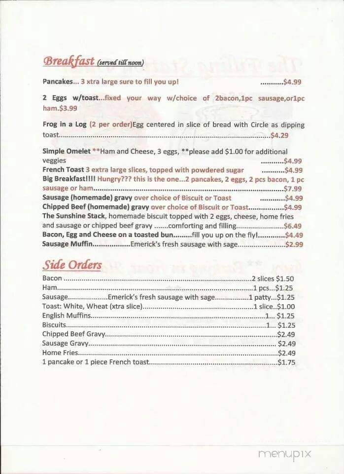 Filling Station - Cumberland, MD menu_pic