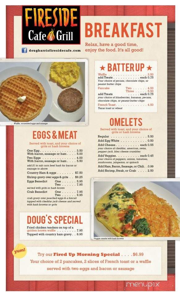 Fireside Grill and Cafe - Brunswick, GA menu_pic