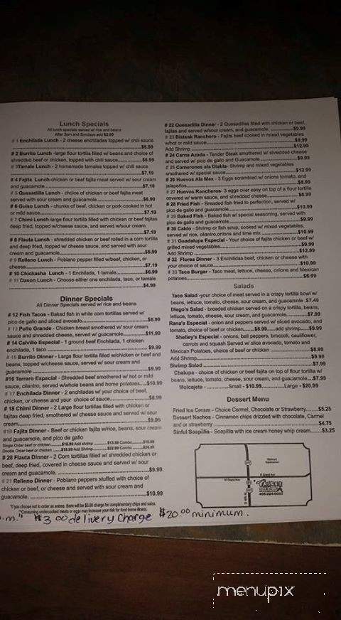 Flores Mexican Restaurant - Marlow, OK menu_pic