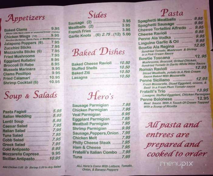 Fratelli's - Port Saint Lucie, FL menu_pic