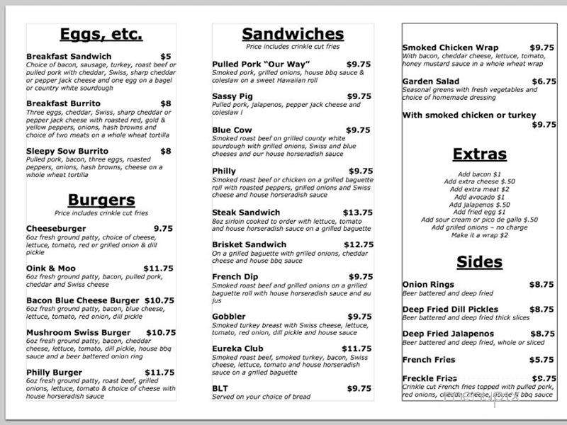 Freckles Gourmet BBQ - Republic, WA menu_pic