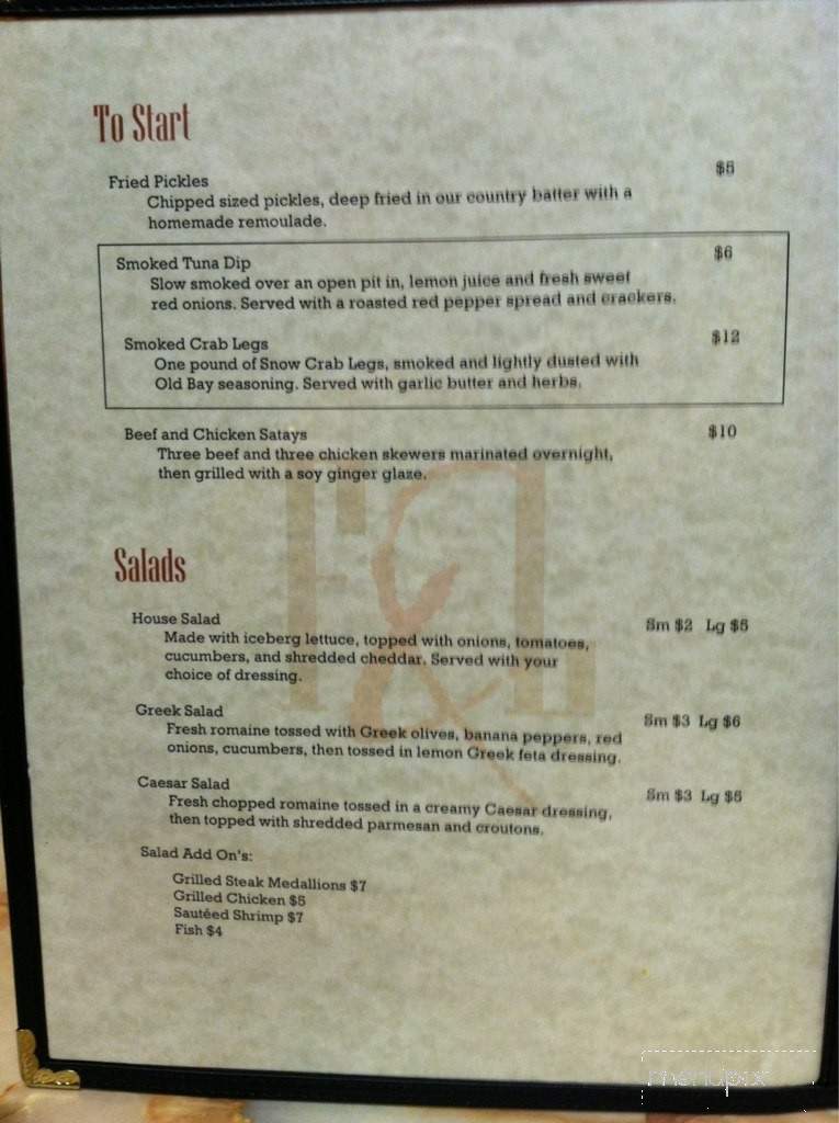 Fred & Lester's - Fort Mitchell, AL menu_pic