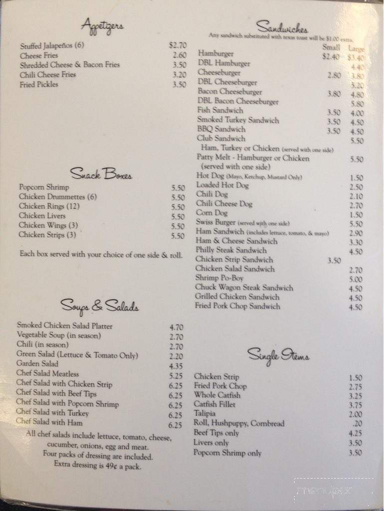 Friendly G's - Georgiana, AL menu_pic