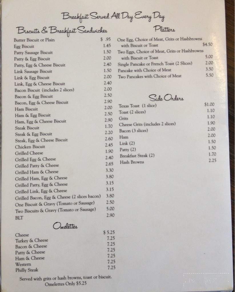 Friendly G's - Georgiana, AL menu_pic