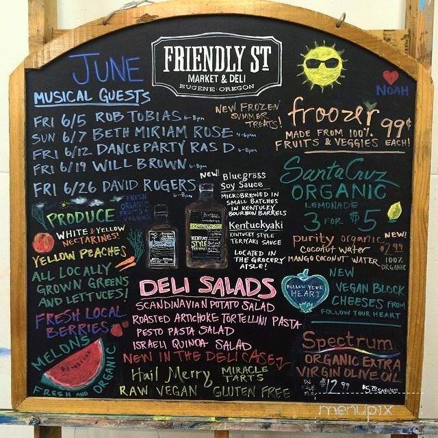 Friendly Street Market - Eugene, OR menu_pic