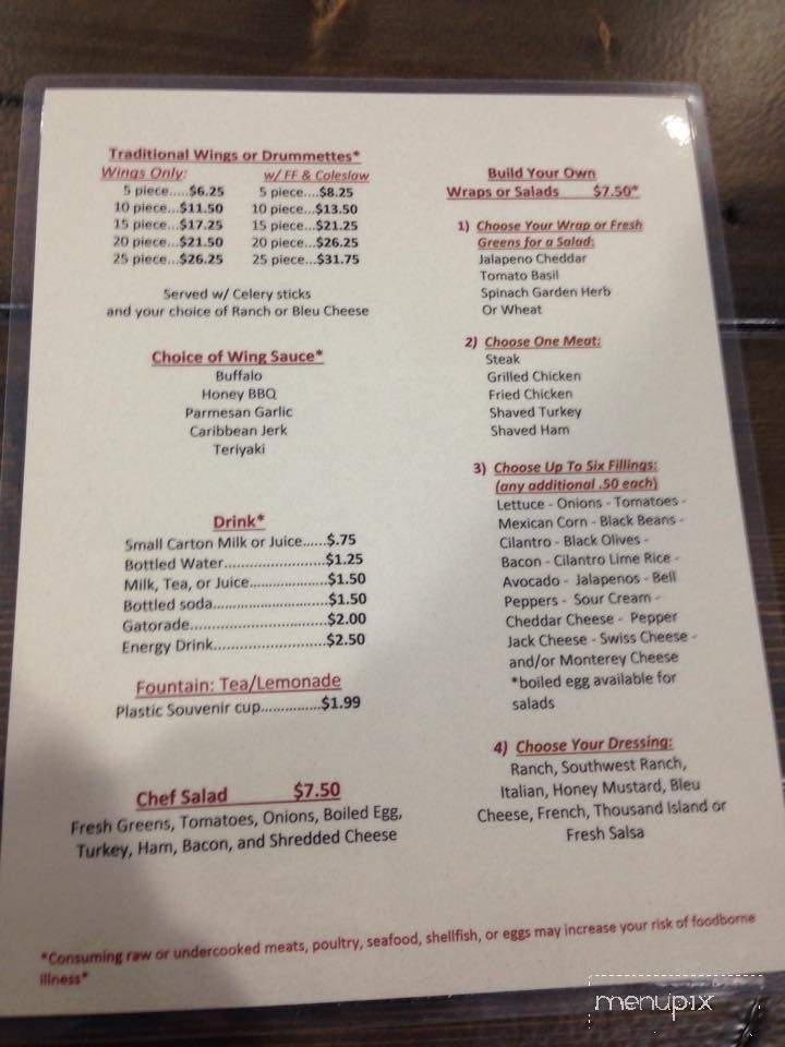 Front Porch Grill - Siloam Springs, AR menu_pic