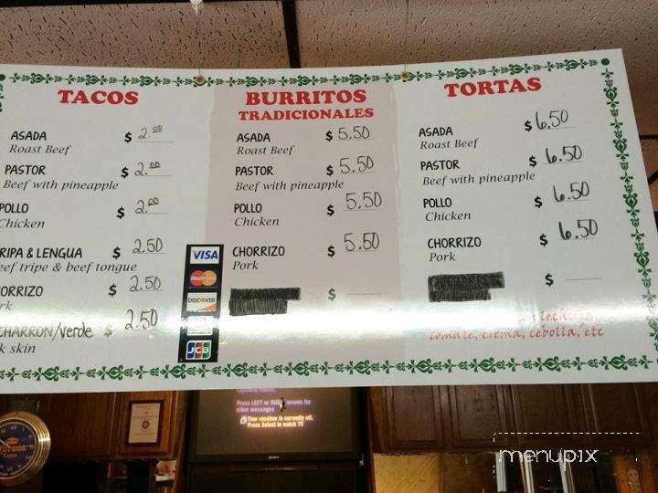 Gabby's Mexican Restaurant - Indianapolis, IN menu_pic