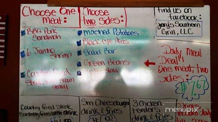 Gary's Southern Grill - Graceville, FL menu_pic