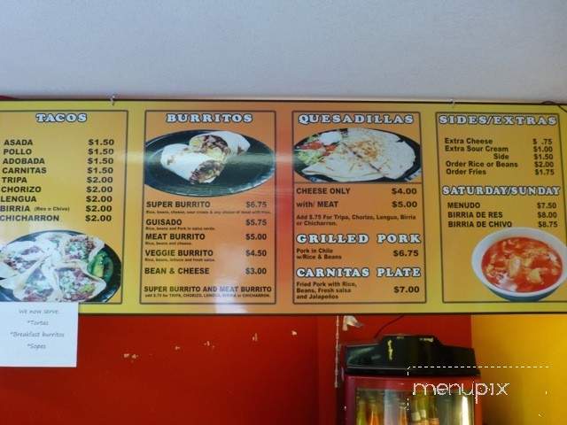 Gavi's Taqueria - Salem, OR menu_pic