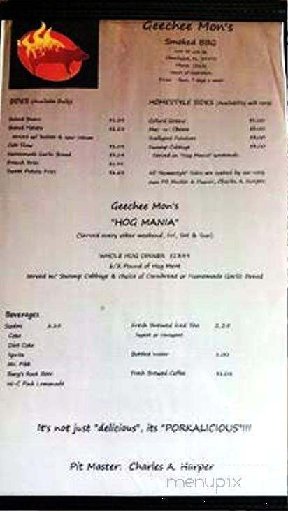 Geecheemon's Smoke BBQ - Okeechobee, FL menu_pic