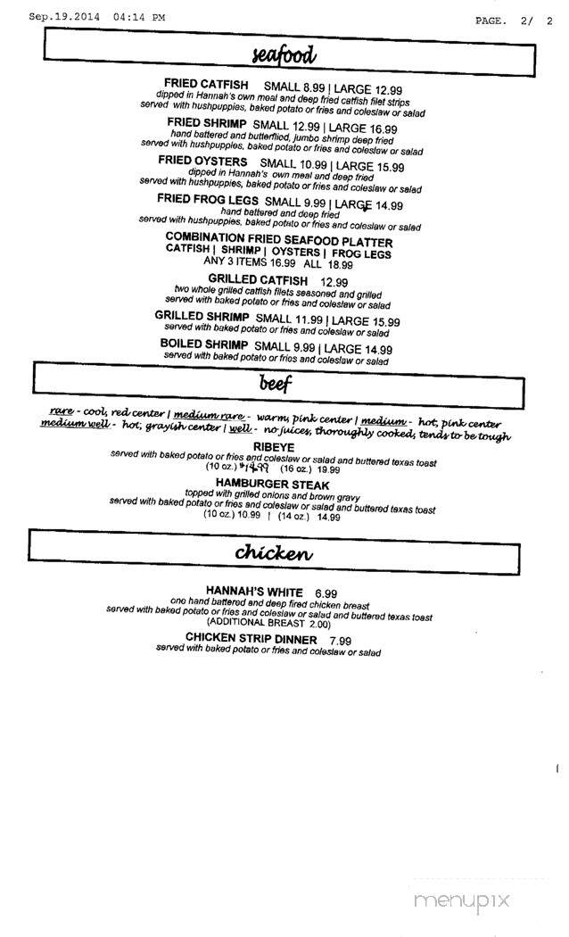 Gee's Dehlco Grill - Rayville, LA menu_pic