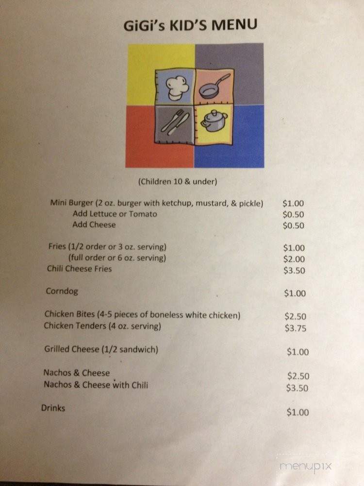 Gigi's Homestyle Cookin' - Prospect, TN menu_pic