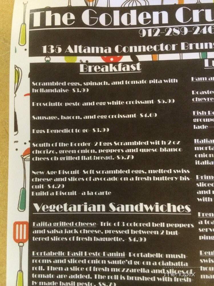 Golden Crust Bistro - Brunswick, GA menu_pic