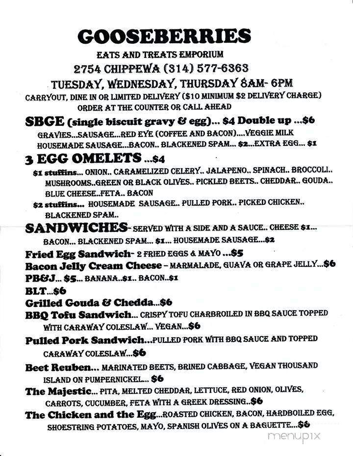 Gooseberries - Saint Louis, MO menu_pic