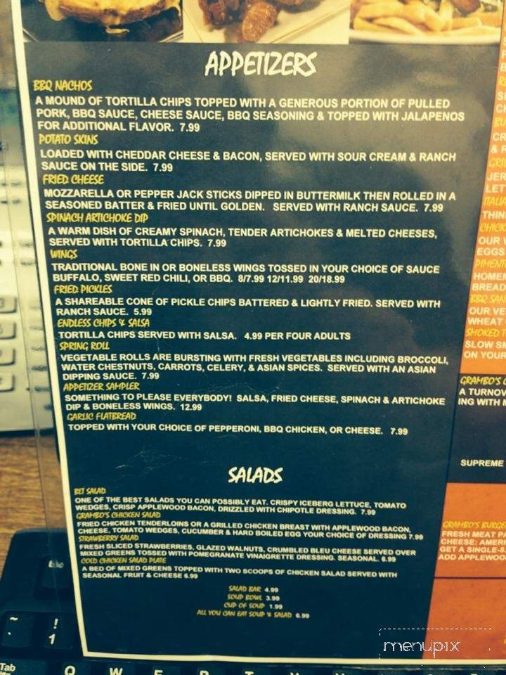 Grambo's Grill & Pizzeria - Booneville, MS menu_pic