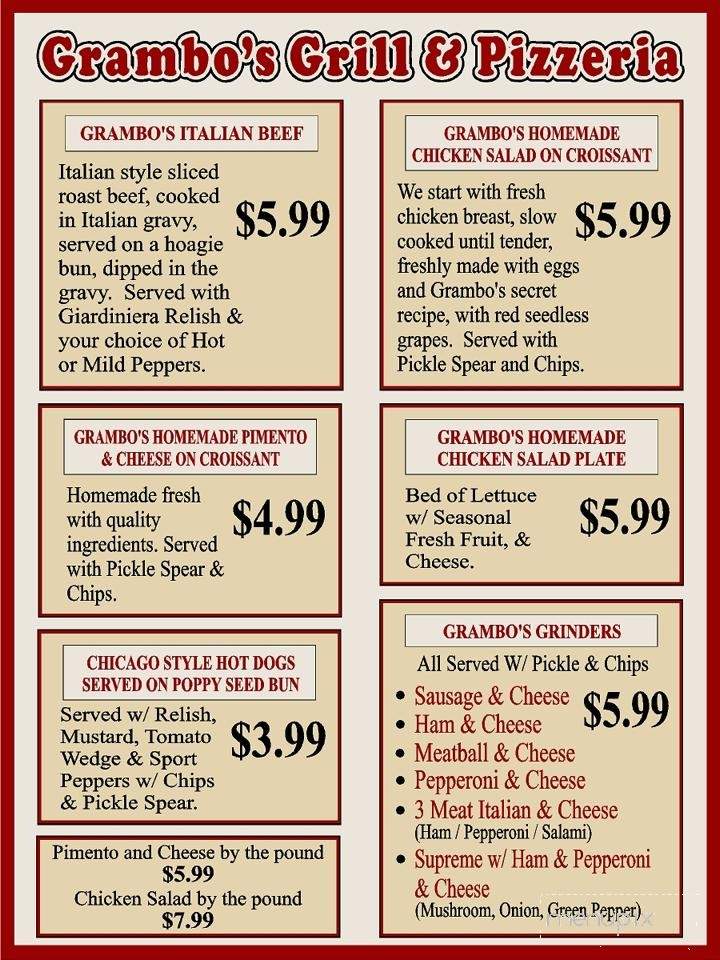 Grambo's Grill & Pizzeria - Booneville, MS menu_pic