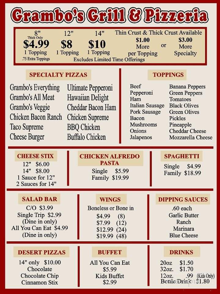 Grambo's Grill & Pizzeria - Booneville, MS menu_pic