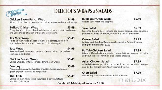 Gramma Ginna's - Grand Forks, ND menu_pic