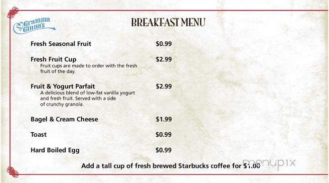 Gramma Ginna's - Grand Forks, ND menu_pic